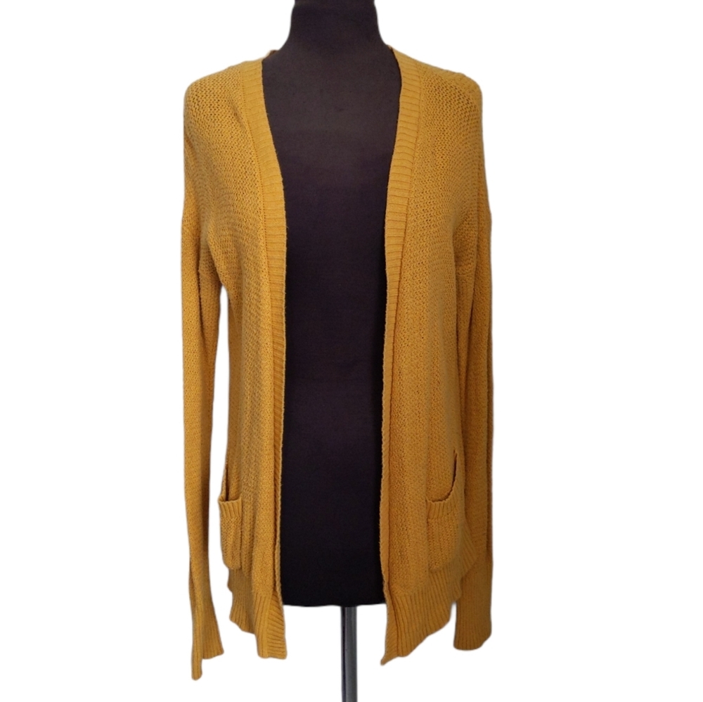 Mos Supply Co Gold Knit Cardigan with Pockets